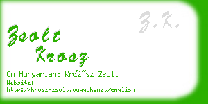 zsolt krosz business card